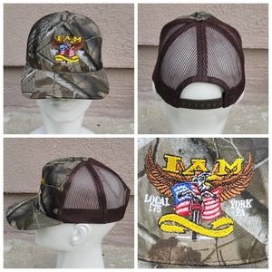 Vtg I AM Local 175 New York PA Camo TruckerHat